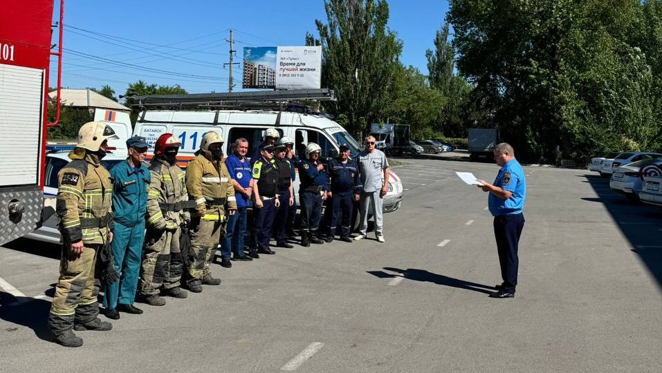 В Батайске проведена тренировка сил и средств при ликвидации последствий ДТП