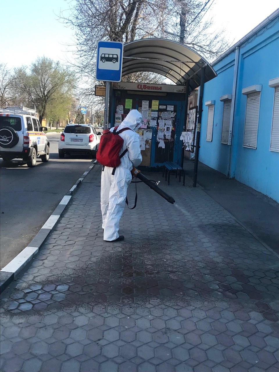 Проводится дезинфекция улиц города Батайска