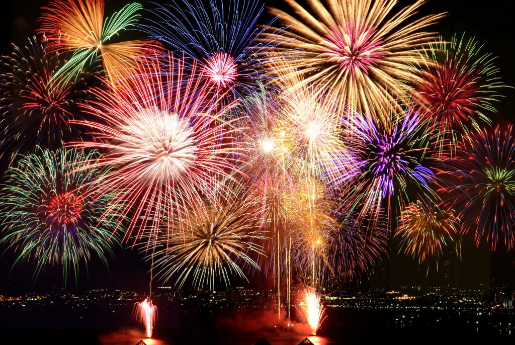 Определены места и время для новогодних фейерверков