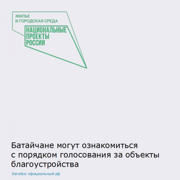 Батайчане могут ознакомиться с порядком голосования за объекты благоустройства