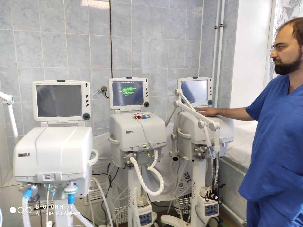 Новые аппараты ИВЛ для ЦГБ  города Батайска